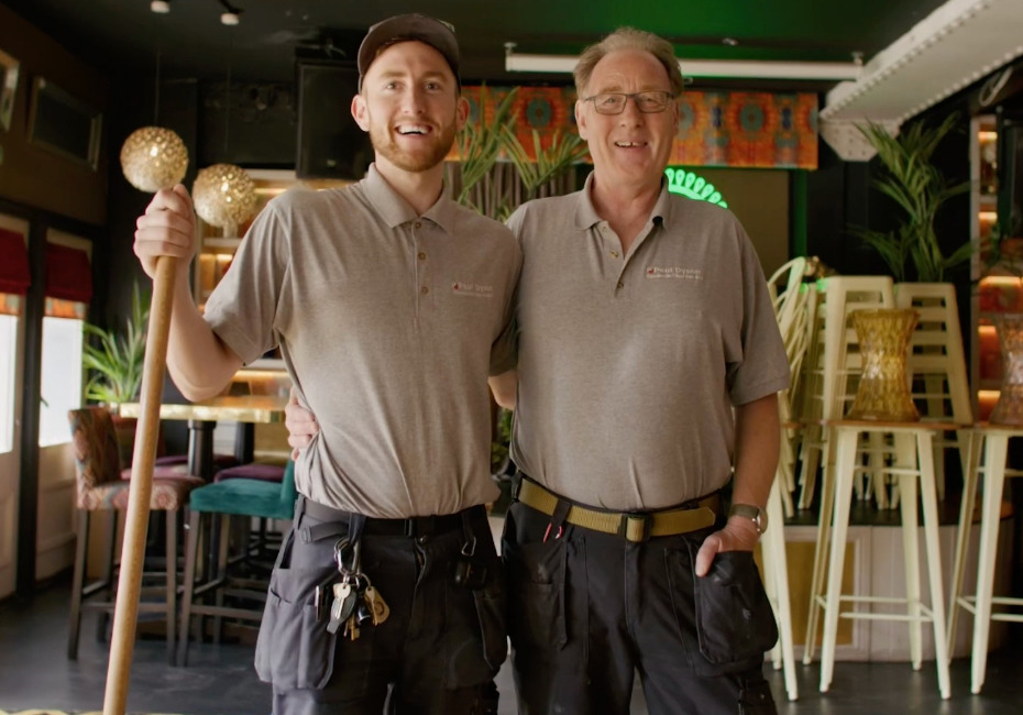 Business owner Paul (right) and son Harry (left)