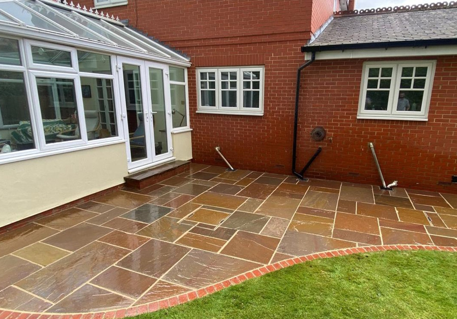 residential patio restoration project completed by the Paul Dyson Commercial Floor Care team